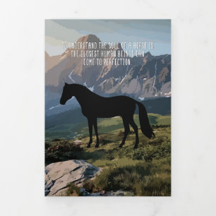 Tarjeta Festiva Tríptica Para Entender El Alma De Un Caballo
