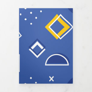 Tarjeta Festiva Tríptica Patrón geométrico 3