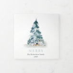 Tarjeta Festiva Tríptica Peace Snow Pine Christmas Tree Regalos 3 Fotos<br><div class="desc">Si necesitas más personalización,  por favor,  no dudes en enviarme un mensaje a yellowfebstudio@gmail.com.</div>