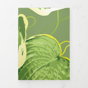 Tarjeta Festiva Tríptica Planta Ficus 5