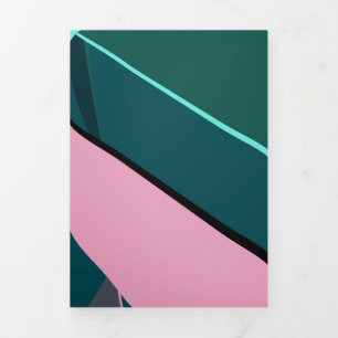 Tarjeta Festiva Tríptica Resumen Forma geométrica 6