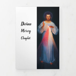 Tarjeta Festiva Tríptica Rosario de la Divina Misericordia