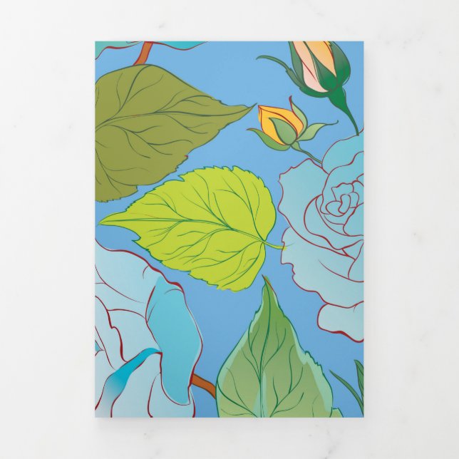 Tarjeta Festiva Tríptica Rosas 23 (Foto de portada)