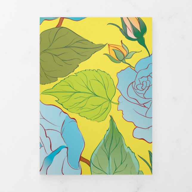 Tarjeta Festiva Tríptica Rosas 24 (Foto de portada)