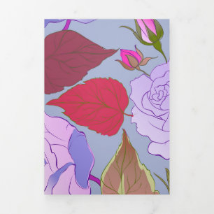 Tarjeta Festiva Tríptica Rosas 29