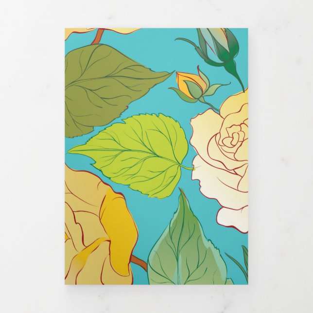 TARJETA FESTIVA TRÍPTICA ROSAS 5 (Foto de portada)