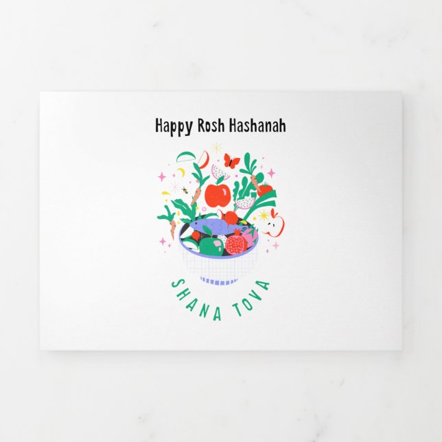 Tarjeta Festiva Tríptica Rosh Hashanah (Foto de portada)