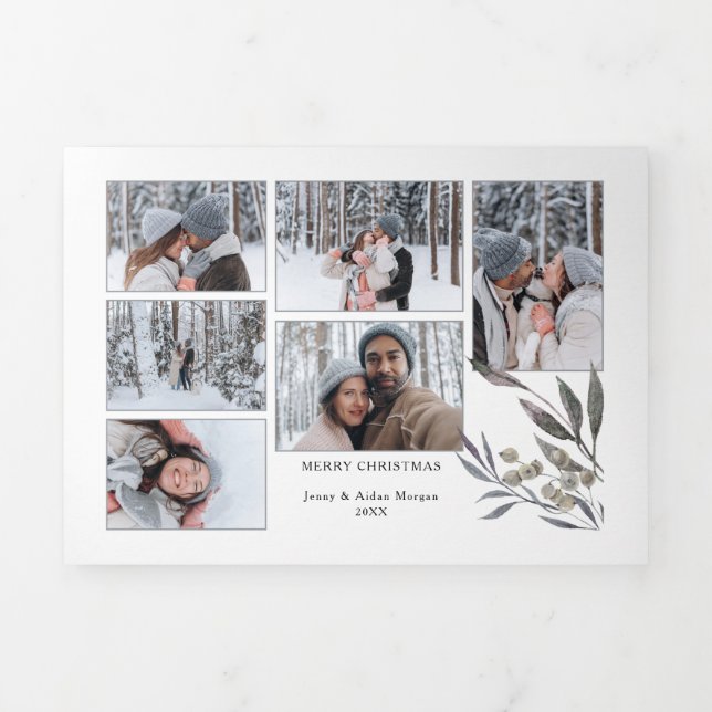 Tarjeta Festiva Tríptica Sencilla y moderna vegetación acuática de vacacion (Foto de portada)