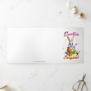 Tarjeta Festiva Tríptica Sorpresa de Pascua