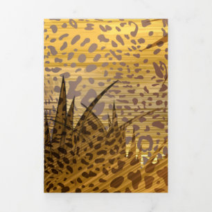 Tarjeta Festiva Tríptica Territorio leopardo 1