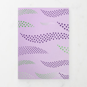 Tarjeta Festiva Tríptica Tigre de ondas (patrón estilizado) 3