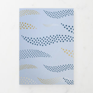 Tarjeta Festiva Tríptica Tigre de ondas (patrón estilizado) 4