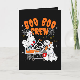 Tarjeta Festiva Tripulación de Boo Boo Enfermera Fantasma de Hallo