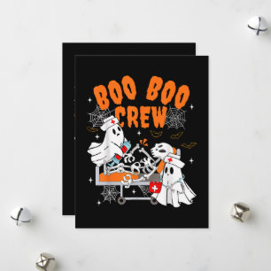 Tarjeta Festiva Tripulación de Boo Boo Enfermera Fantasma de Hallo