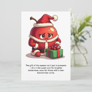 Tarjeta Festiva Triste Apple para los Navidades