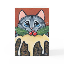 Triste gato y Navidades de Tabby pintando