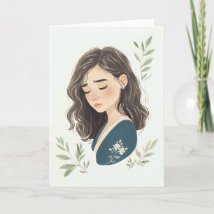 Tarjeta Festiva Tristes flores Chicas lo siento