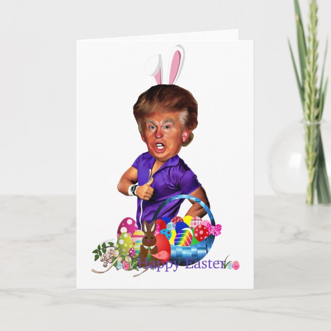 Tarjeta Festiva triunfo del conejito de pascua (Anverso)
