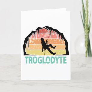 Tarjeta Festiva Troglodyte - Espeleología divertida de espeleologí