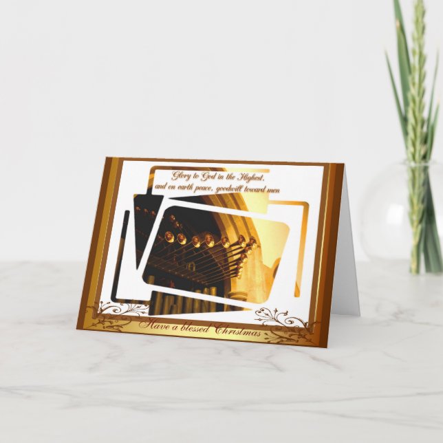 Tarjeta Festiva Trompetas de la celebración (Anverso)