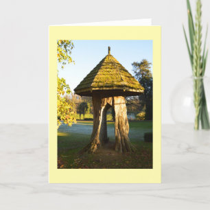 Tarjeta Festiva trozo de árbol de novedad