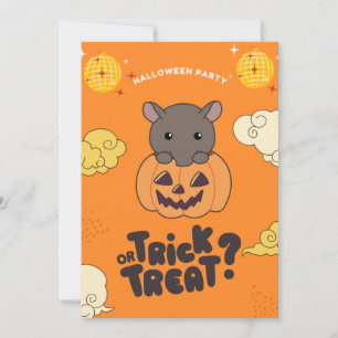 Tarjeta Festiva Truco de fiesta de Halloween o truco o trato Tapir