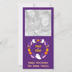 Tarjeta Festiva Truco o víbora Halloween