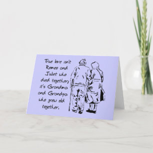 Tarjeta Festiva True Love Grows Old Romantic Greeting Card