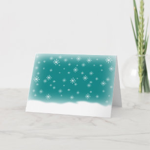TARJETA FESTIVA TRULLO DEL DISEÑO DE LOS COPOS DE NIEVE