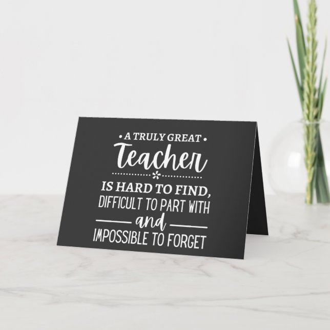 Tarjeta Festiva Truly Great Teacher (Anverso)