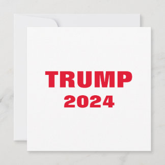 Tarjeta Festiva Trump 2024 Colorido rojo blanco negrita Guay de mo