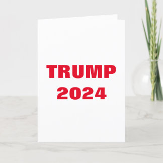 Tarjeta Festiva Trump 2024 Colorido rojo blanco negrita Guay de mo