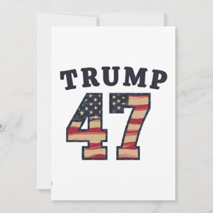 Tarjeta Festiva Trump 47 Orgulloso Día de Inauguración de Estados