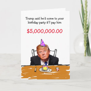 Tarjeta Festiva Trump $5,000,000 Cumpleaños