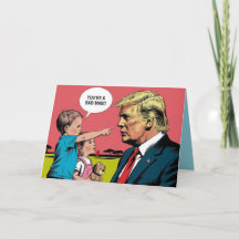 Trump and Toddlers Greeting Card