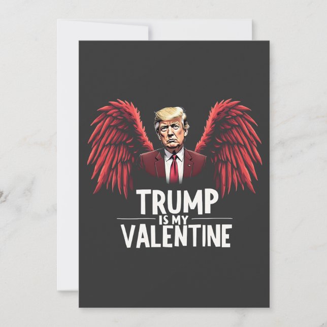 Tarjeta Festiva Trump es mi San Valentín Día de Inauguración Maga  (Anverso)