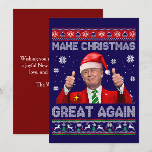 Tarjeta Festiva Trump gracioso hace que los Navidades vuelvan a se