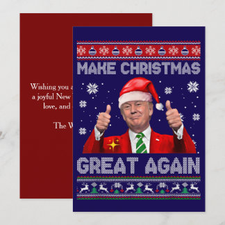 Tarjeta Festiva Trump gracioso hace que los Navidades vuelvan a se