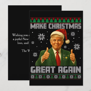 Tarjeta Festiva Trump hace a los Navidades grandes nuevamente negr