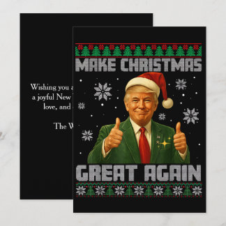 Tarjeta Festiva Trump hace a los Navidades grandes nuevamente negr