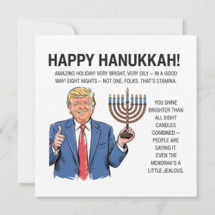 Tarjeta Festiva Trump Hanukkah 