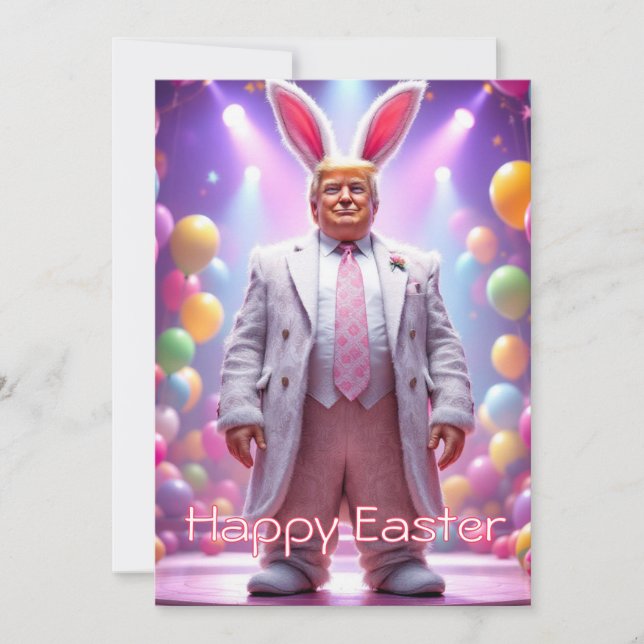 Tarjeta Festiva Trump - Pascua feliz (Anverso)