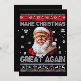 Tarjeta Festiva Trump Santa Claus vuelve a hacer grandes a los Nav