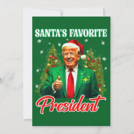 Tarjeta Festiva Trump Santa Hat Xmas | El presidente favorito de S