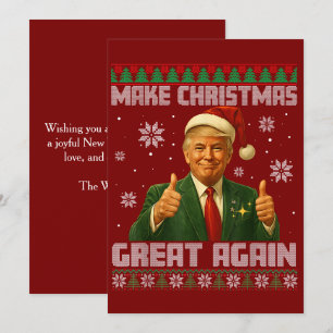 Tarjeta Festiva Trump, un dulce navideño fea que vuelve a hacer gr