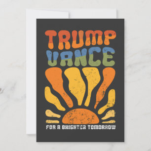 Tarjeta Festiva Trump vota por un futuro mejor para el retro boho