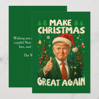 Tarjeta Festiva Trump vuelve a hacer grandes Navidades verdes