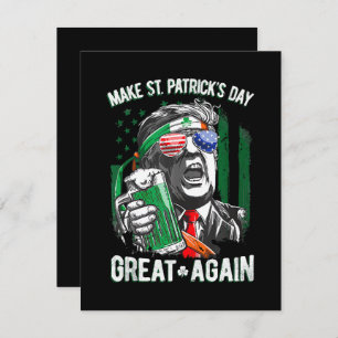 Tarjeta Festiva Trump vuelve a ser gracioso el día de San Patricio