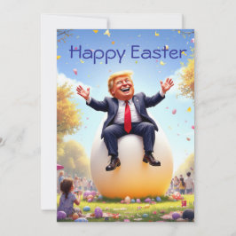 Tarjeta Festiva Trump y el gran huevo