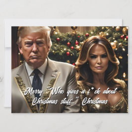 Tarjeta Festiva Trump y su esposa "quien da un m***o" Navidades